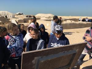Learning about the history of Qatar in Al-Zubara Fort!